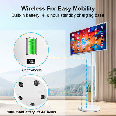 24 дюймовый телевизор Android 12 Реклама Цифровые вывески Портативный Smart TV на полу