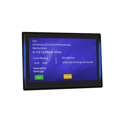 10.1 дюймовый RK3399 2+16 ГБ Настенный планшет конференц-зала NFC POE Система бронирования конференц-зала с обоюдным освещением