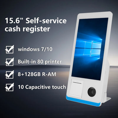 Ресторан Самообслуживание Киоск заказа Win 8+128GB Киоск оплаты самообслуживания с принтером Nfc QR-код сканер