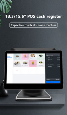 13.3/15.6-дюймовая POS-система с двумя сенсорными экранами, процессор I3, операционная система Windows, POS-терминал для розничного магазина со складной подставкой
