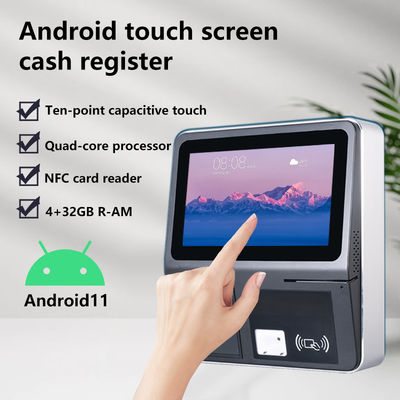 4GB 32GB RK3566 All-in-One POS System с 11,6 дюймовым емкостным сенсорным экраном Читатель магнитных карт и 58-мм принтер