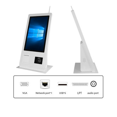 15,6-дюймовый POS-терминал самообслуживания с операционной системой Windows 10, сенсорным экраном, сканером, принтером, NFC, устройством для чтения QR-кодов