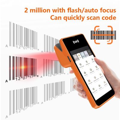 Android 11 5,45-дюймовый портативный POS-терминал с термопринтером 58 мм, NFC, Wi-Fi, USB и памятью 32 ГБ/64 ГБ - Лучший