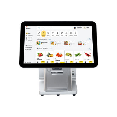 15.6'14' Двухэкранный Android Systems POS Machine с ящиком для оплаты наличными и All-in-One Touch Smart Software POS Terminal