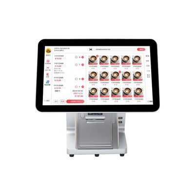 15.6'14' Двухэкранный Android Systems POS Machine с ящиком для оплаты наличными и All-in-One Touch Smart Software POS Terminal