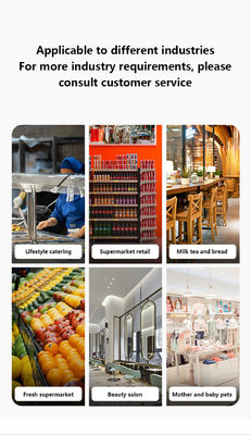 Система POS супермаркета 15.6 дюймовый двойной сенсорный экран с встроенным принтером беспроводного протокола NFC интерфейс VGA