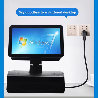 15.6 дюймовый двойной сенсорный экран Все в одном POS система с кассой и встроенный в 58 мм принтер 2 ГБ оперативной памяти Супермаркет