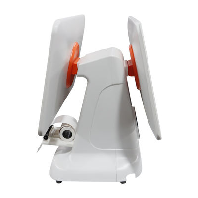 Многофункциональная базовая белая система POS-терминала с интерфейсом USB3.0, сканером, кассовым аппаратом, с 80-мм принтером и 15,6-дюймовым ЖК-дисплеем