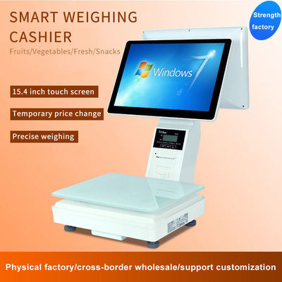 15.4 дюймовый двойной экран Win Touch All in One Scale Weighing POS Supermarket Hotel's Ultimate POS Solution с WIFI/BT