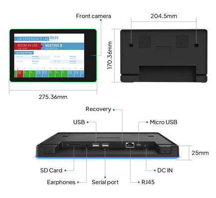 10,1-дюймовый планшет для переговорных комнат RK3288 Android с POE, NFC и светодиодной подсветкой
