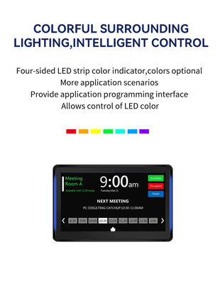 101-дюймовый настенный бизнес-планшет Android с LED-световой панелью для отображения расписания конференций