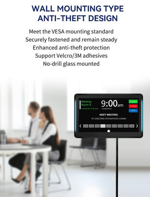 101-дюймовый настенный бизнес-планшет Android с LED-световой панелью для отображения расписания конференций