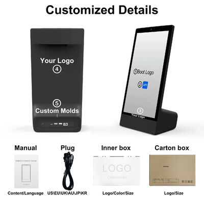 Настольный планшет L-типа 15,6 дюйма 1920x1080 Android 15 с Wi-Fi, NFC, емкостным сенсорным экраном, аккумулятором 10000 мАч, восьмиядерным процессором, для фаст-фуда и других целей, с динамиком