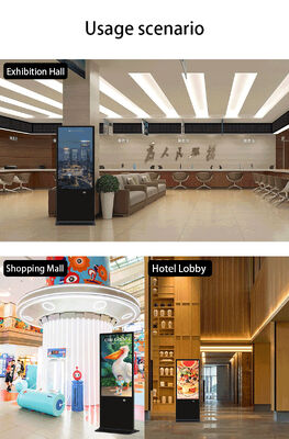 43-дюймовый напольный цифровой рекламный дисплей с ЖК-экраном, сенсорным экраном, умный киоск-плеер для торговых центров