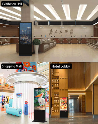 43-дюймовый напольный цифровой рекламный дисплей с ЖК-экраном, сенсорным экраном, умный киоск-плеер для торговых центров