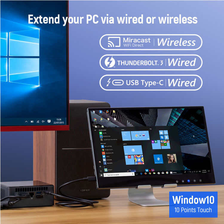 Hopestar 15,6-дюймовый ультратонкий Full HD IPS сенсорный монитор для коммерческого и промышленного использования